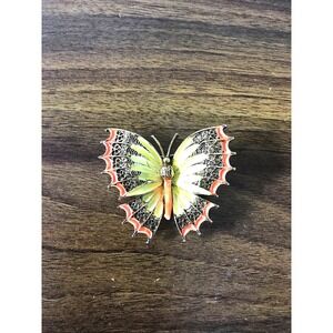 Vintage enamel Butterfly Pin Brooch Capri